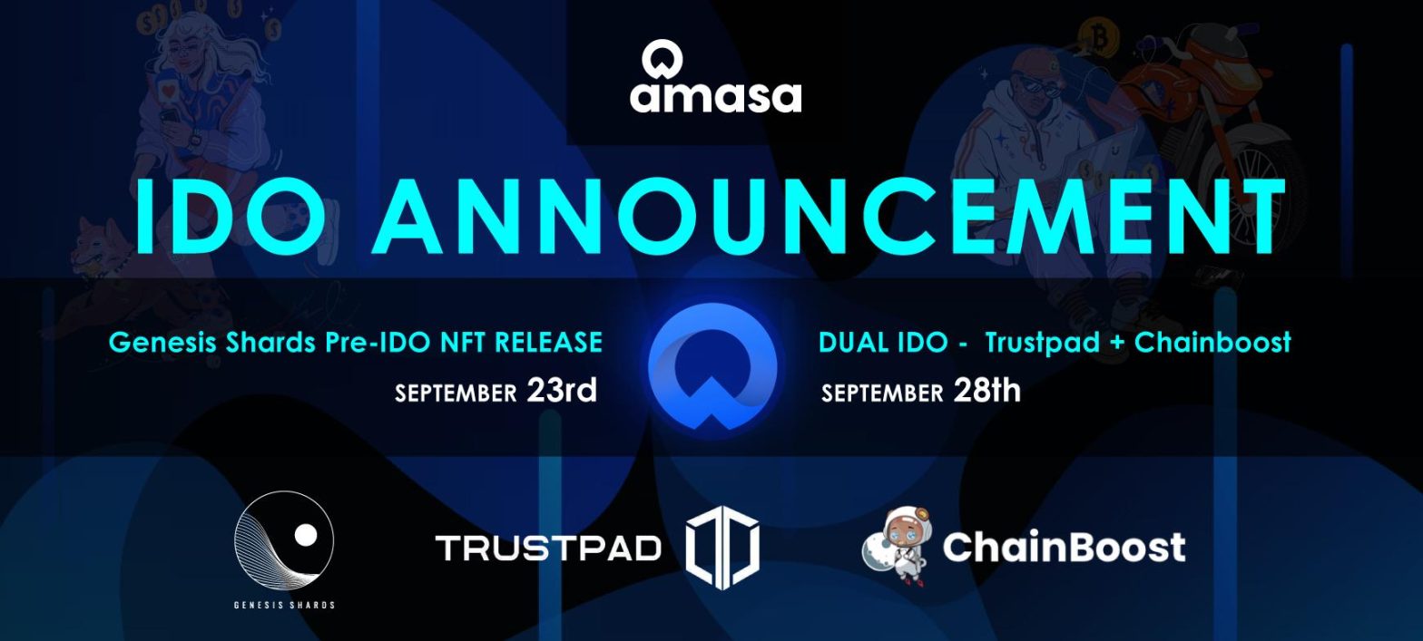 Amasa Announces Dual IDO on Trustpad and Chainboost on September 28