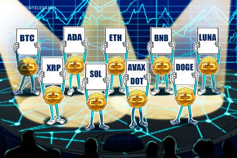 BTC, ETH, BNB, XRP, ADA, LUNA, SOL, AVAX, DOT, DOGE